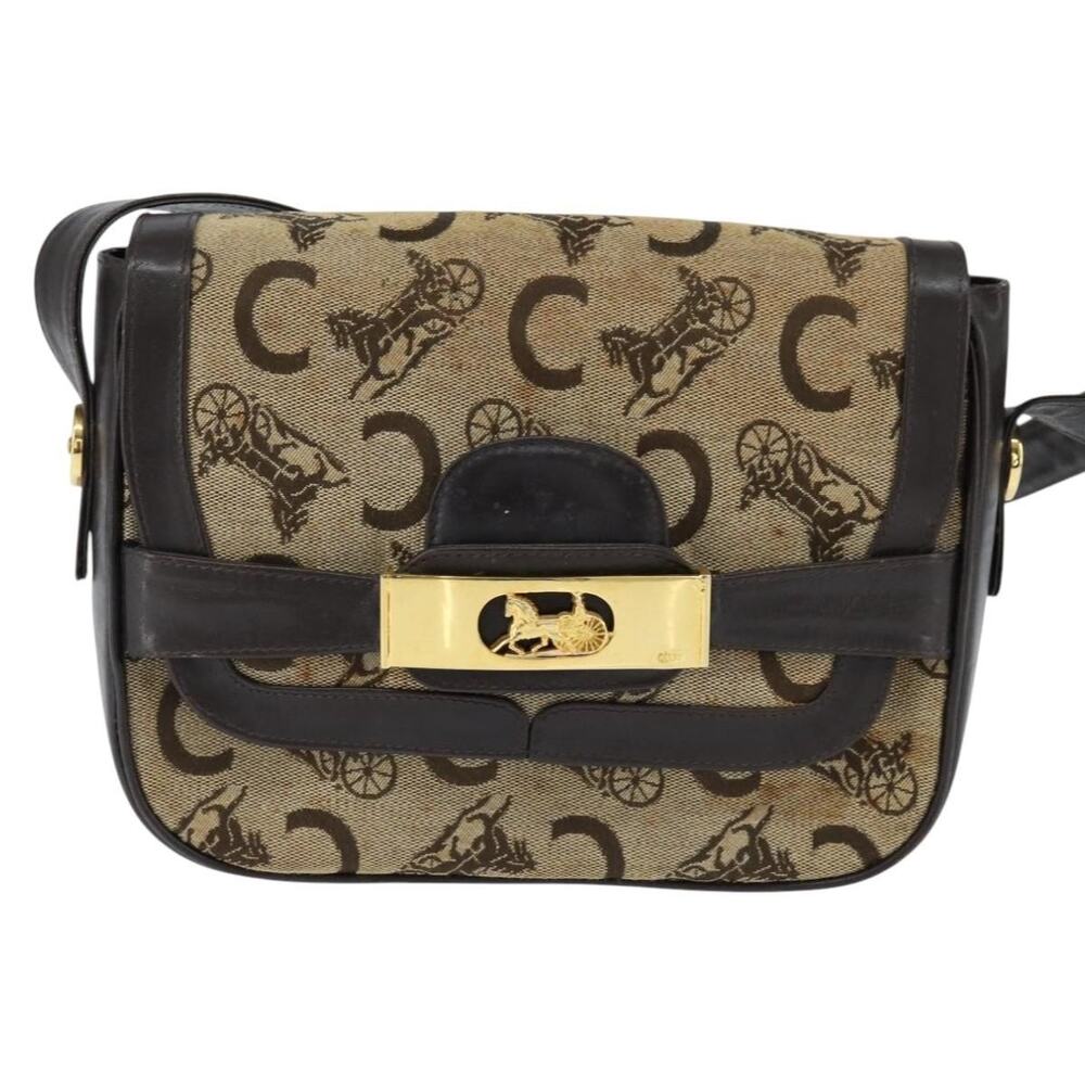 Celine C Sulky Shoulder Bag Beige